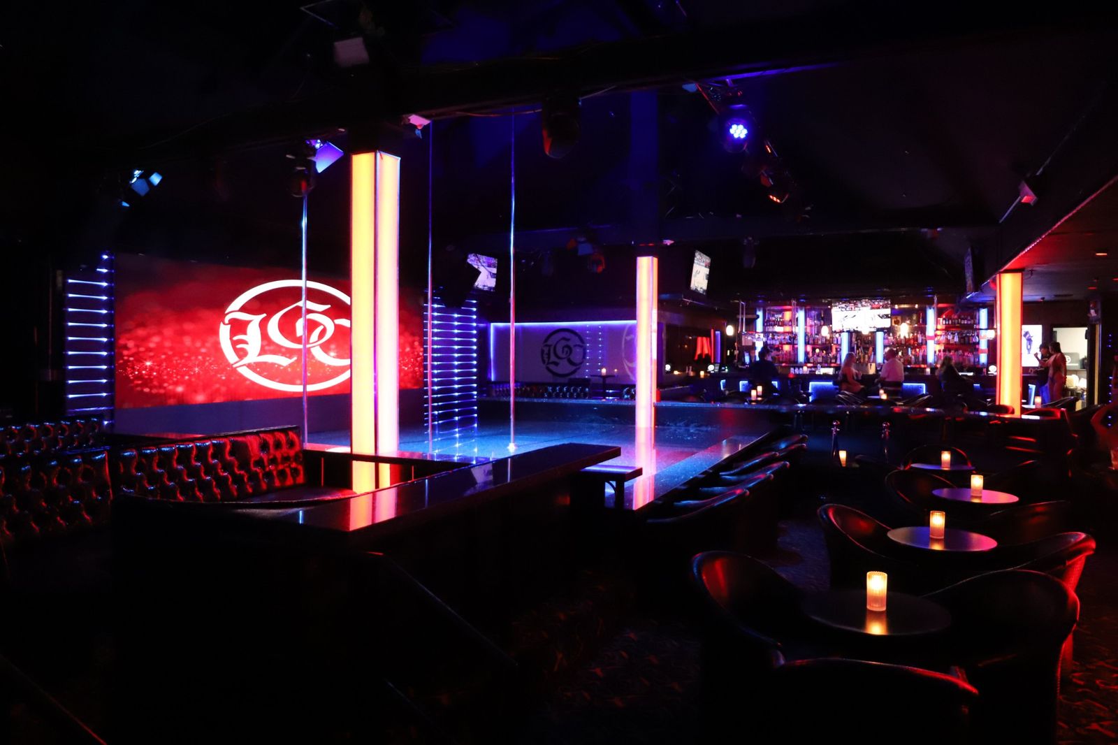 Stage and lounge at The Library Redlands